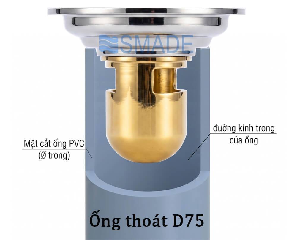 ga thoát sàn ngăn mùi CF6B kích thước 120x120