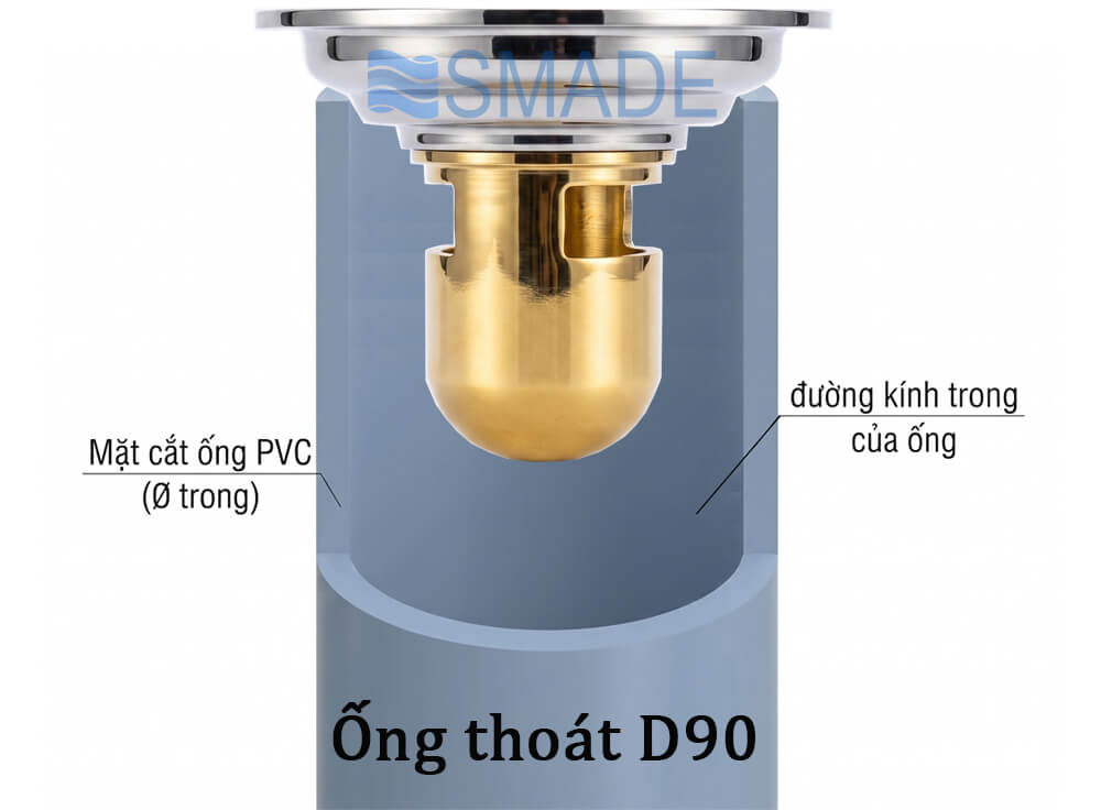 ga thoát sàn ngăn mùi CF6B kích thước 120x120