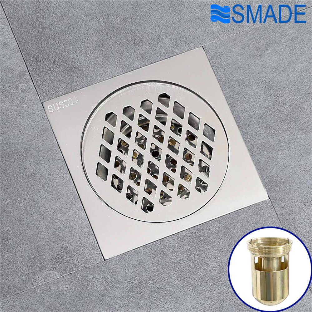 Ga thoát sàn ngăn mùi hôi CF2B kích thước 100x100, lắp ống D60/75/90