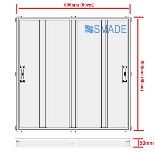 Nắp bể nước ngầm inox 304 kích thước 80x80 model S1-80