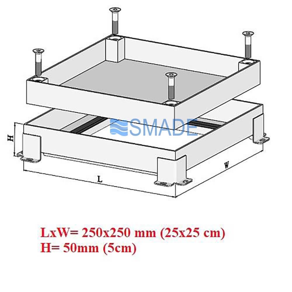 Nắp chờ hút bể phốt Inox 304 model S2-250