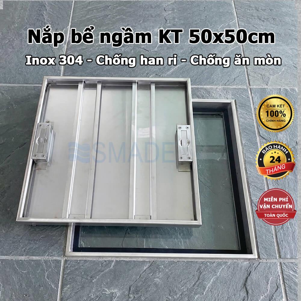 Nắp bể nước ngầm inox 304 kích thước 50x50 model S1-50