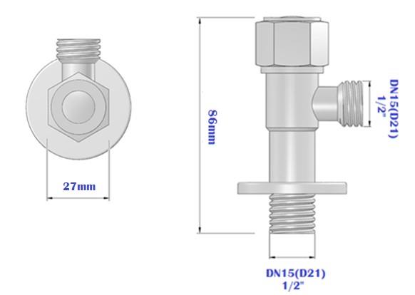 Van góc 1 ngả AT-01 DN15