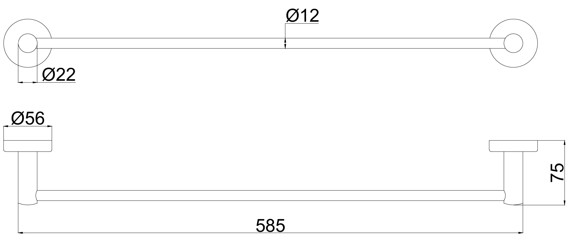Vắt khăn đơn Inox 304 model SB63